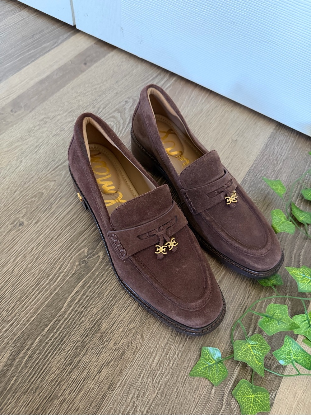 Sam Edelman Chocolate Brown Suede Loafers - Picture 2 of 10
